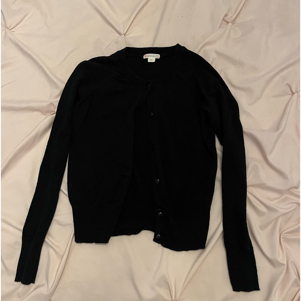 Kids black crewcuts cardigan